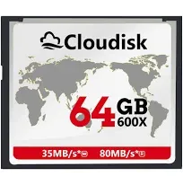 Cloudisk Compact Flash Card CF 2.0 Card Performance for DSLR Camera Vintage Digital Camera and Industry Equipment