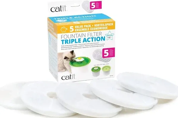 Catit Triple Action Fountain Filters 2pk NEW IN BOX\xa0