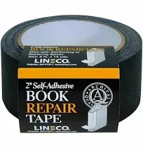 Lineco Book Repair Tape - 2 Inch Wide Self Adhesive Black 