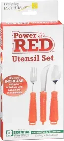 Power Of Red Utensil Set (Helpful For People With Alzheimer’s and Dementia) NEW