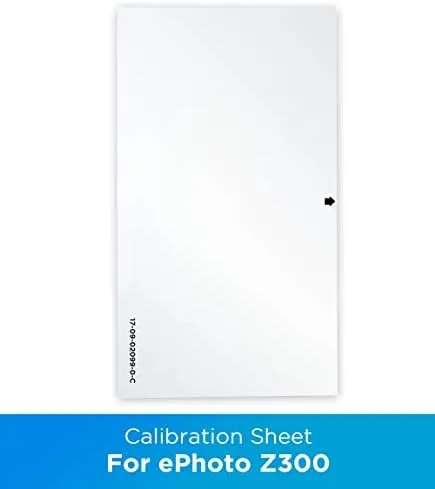 Plustek Calibration Control Sheet - for ePhoto Z300 Scanner only