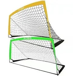 Runbow 6&#039;6&#034; x 3&#039;3&#034; Portable Kids Soccer Goal Practice w Carry Bag Green