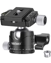 Neewer Professional Low Profile Tripod Ball Head 360 Degree Panoramic Rotating