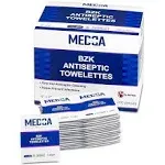 Benzalkonium Chloride Towelletes Hand Wipes – (Pack of 200) Chloride Swabs Individual BZK Single-Use Packets by MEDca 5"x6"