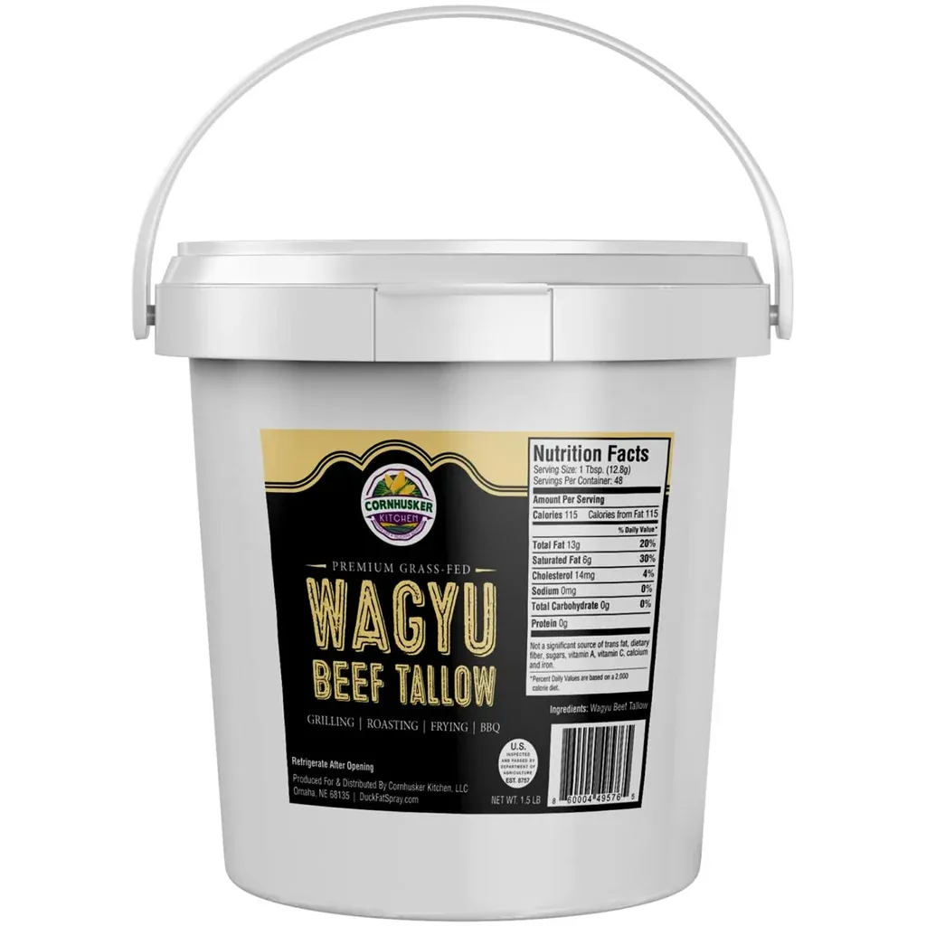 Premium Rendered Wagyu Beef Tallow Tub 1.5lb