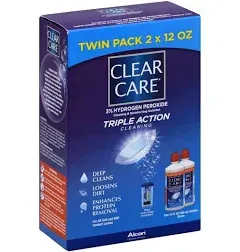 Clear Care Triple Action Cleaning & Disinfecting Solution (12 fl oz)