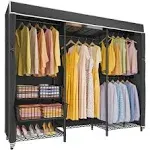 VIPEK V10C Medium Heavy Duty Covered Clothes Rack Black 70.1&#034;x17.3&#034;x76<wbr/>.4&#034; NEW