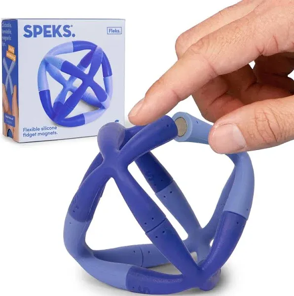 Speks Fleks Silicone 6-Piece Building Set - Mulberry - Fun Desk Toy for Adults