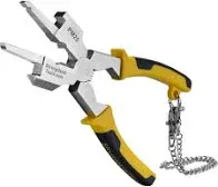 Deluxe+ Mig Welding Pliers, Slag Hammer, Flat Face Hammer, Scraper, Fine/Coarse Files, Side Pull V-Notch, Ergonomic Grip, Heat Treated, 8”, PM25