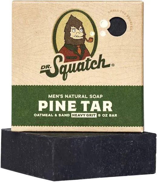 All Natural Bar Soap for Men with Heavy Grit, Pine Tar