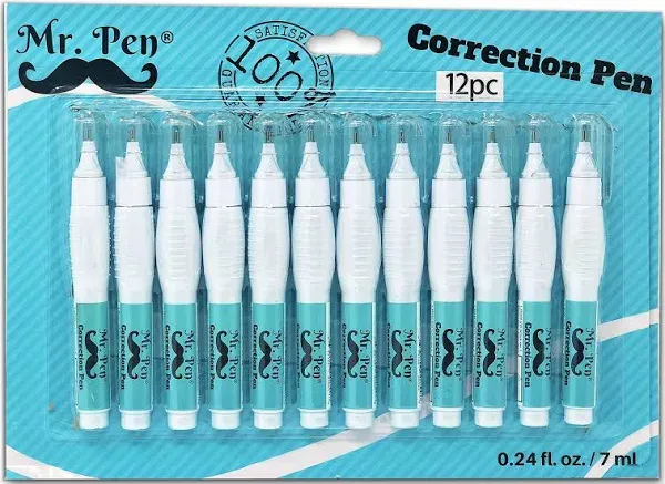 Mr. Pen- Correction Pen, Correction Fluid, Pack of 12, Correction liquid White,