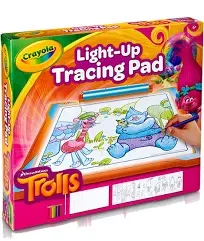 Crayola; Trolls Light-up Tracing Pad; Art Tool; Bright LEDs; Easy Tracing wit...