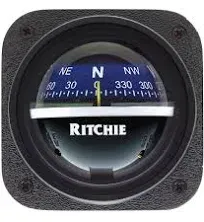 Ritchie Explorer Compass Bulkhead Mount Blue Dial (V-537B)