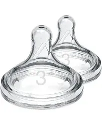 Dr. Brown&#039;s 2-Pack Natural Flow Wide-Neck Nipple - white/multi, one size