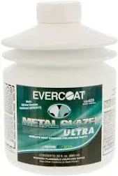 EVERCOAT 425 METAL GLAZE ULTRA FINISHING PUTTY SQUEEZABLE 30 w/ Hardener