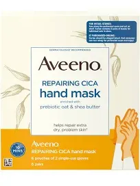 Aveeno Repairing Cica Hand Mask with Prebiotic Oat and Shea Butter