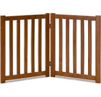 LZRS Solid Hardwood Freestanding Pet Gate,Wooden Dog Gates for Doorways,Nature Wood Dog Gates for The House,Dog Gate for Stairs,Freestanding Indoor