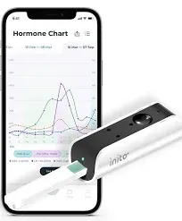 Inito Fertility Monitor & Hormone Tracker for Women | Estrogen, LH, Progesterone Metabolite Levels - PdG, FSH | Predict & Confirm Ovulation | Includes 15 Test Strips (iPhone Xs Max / 11 Pro Max)