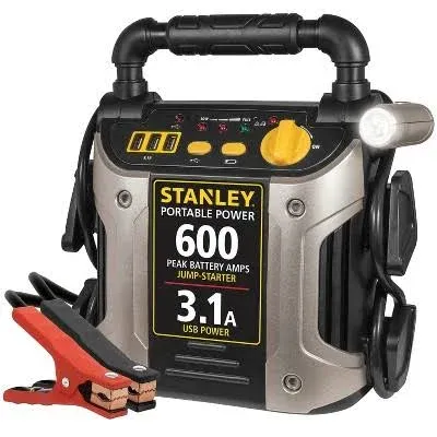 Stanley Portable Power Jump It J309 600 Peak Amp Battery Booster 3.1A For V6