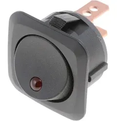 Dorman 84880 Rocker Switch  Red LED Glow Round Style 12V 25A