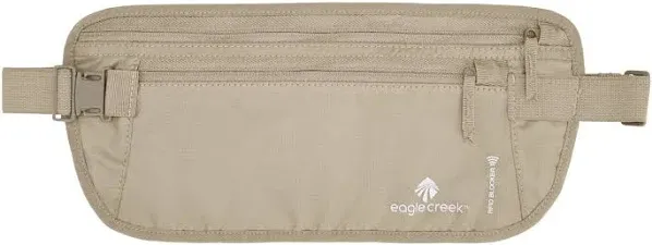 Eagle Creek RFID Blocker Money Belt DLX Fanny Pack Tan Belt Length 27”-41”