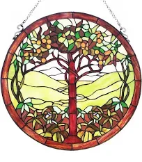 River of Goods Tree of Life Stained Glass Window Panel