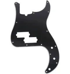 Musiclily Pro 13 Hole P Bass Pickguard for 4 String Precision Bass Modern Style, 4Ply Red Tortoise Shell