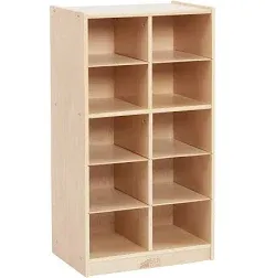 ECR4Kids 10 Cubby Tray Cabinet