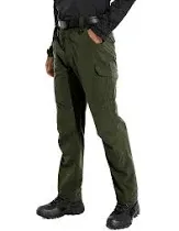 KFUBUO Men's Lightweight Ripstop Tactical Cargo Pants, Water Resistant Hiking Work Pants Relaxed Fit Black