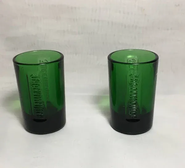 SET OF TWO- JAGERMEISTER SHOT GLASSES-GREEN