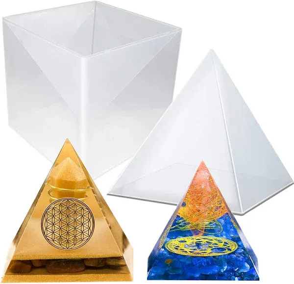 Super Large Pyramid Resin Silicone Mold 6 Inch Big Pyramid Mold Silicone Pyramid Mold for Resin Epoxy Resin Casting Mold for DIY Jewelry Casting Crafts Making