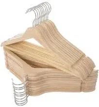 Elong Home 30 Pack Solid Wooden Hangers