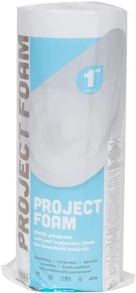 Fairfield P24721 Project Foam, 24 x 72 x 1-Inch, White