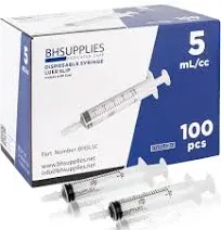 BH Supplies 5ml Oral Dispenser Syringe with Cover