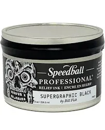 Speedball Professional Relief Ink Supergraphic Black 16 oz