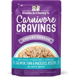 Stella & Chewy's Carnivore Cravings Wet Cat Food Pouches – Grain Free, Protein Rich Meal, Topper or Treat – Chicken & Tuna Recipe (2.8 Ounce Pouches, Case of 24)