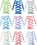 WHQXFDZ Tie Dye Gradient Colors Shoelaces