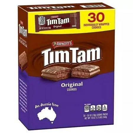 Tim Tam Original Chocolate Cookies, 0.63 Ounce (Pack of 30)