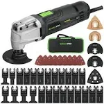 Galax Pro 2.4amp 6 Variable Speed Oscillating Multi-Tool Kit with Quick-Lock Accessory Change