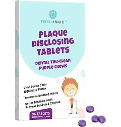 36 Count, Plaque Dental Disclosing Tablets for Kids or Adults, Shows Plaque, Hel