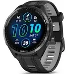 Forerunner 965 Carbon Gray DLC Titanium Bezel with Black Case and Black/Powder Gray Silicone Band