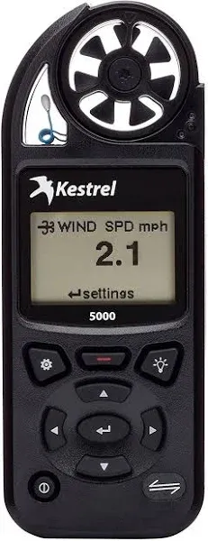 KESTREL 0850BLK Environmental Meter,Blk,0.3 to 48.87&#034; Hg 49KA89