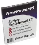 Battery Replacement Kit for Garmin Nuvi 57 57LM 57LMT with Video Instructio...