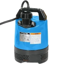 Tsurumi Pump LB-480 2&#034; 2/3HP Submersible Dewatering Pump, Blue