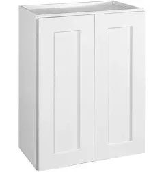 Brookings Ready to Assemble Wall Wood Cabinet White 24-Inch by 36-Inch