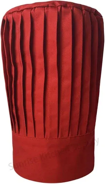 Sunrise Kitchen Supply Tall Chef Hat Red