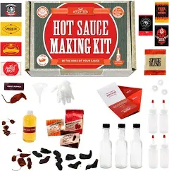 DIY Gift Kits Hot Sauce Making Kit DIY Gift with Ingredients, Recipes, Bottles