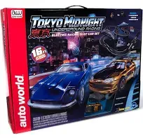 Auto World SRS342 16&#039; Tokyo Midnight Underground Racing Slot Race Set HO Scale