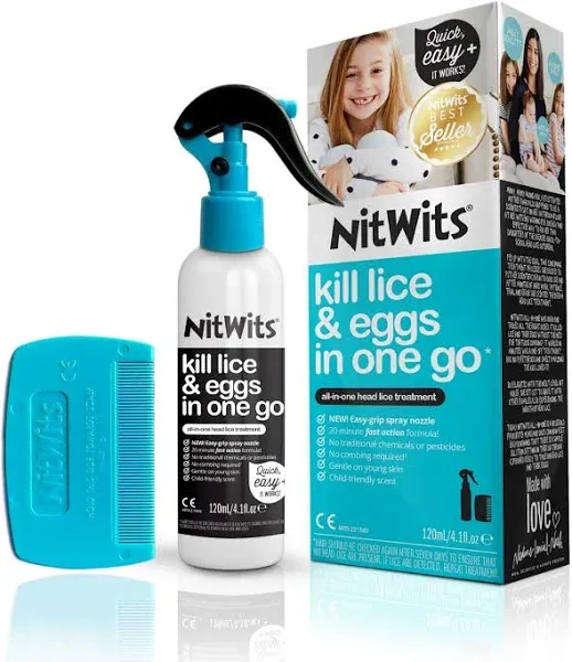 Nitwits All-in-One Head Lice Treatment 120mL Kill Lice &amp; Eggs in One Go