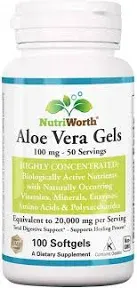 NutriWorth Aloe Vera Supplement Softgels